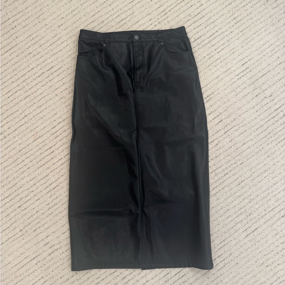 Free People Black Midi Skirt